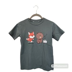 Maison Kitsune × Line Friends T-shirt